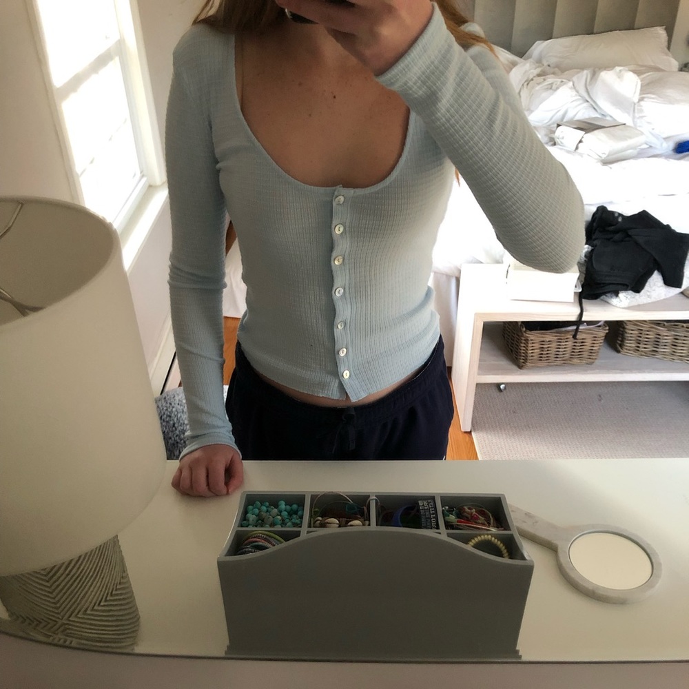Out From Under Sophie Blue Cropped Top